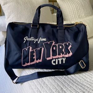 Stoney Clover Lane Navy NYC Chainstitch Embroidery Duffle Bag - VERY RARE